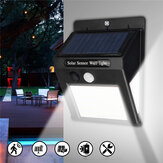 Lâmpada solar LED com sensor de movimento PIR para jardim, quintal, parede, lâmpada de segurança ao ar livre
