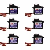 6PCS AGFRC C04CLS 4.3g High Speed Plastic Gear Digital Mini Micro Servo 6V / 0.75KG / 0.07Sec For Indoor 3D Flight Micro Parkflyers RC Airplane Helicopter Boat