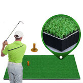 30x60/90cm Grass Golf Training Practice Mat Golf Oxford TEE Driving Hitting Range Mat Golf Turf Pitching Mat with Rubber Tee Holder Indoor Outdoor