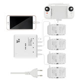 YX 6-in-1 Multi Charging Hub Intelligent Battery Remote Control Phone Multi-charge 6-way Charger for FIMI X8SE RC Drone Quadcopter