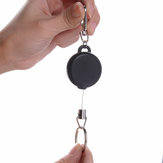 4cm High Resilience Steel Wire Rope Chain Recoil Metal Retractable Key Chain Alarm Key Ring