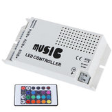 Controlador inalámbrico de sonido y música RGB con 24 teclas y voltaje de DC12-24V para tiras de luces LED
