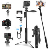 ELEGIANT EGS-07 Bastão de selfie bluetooth com tripé, alça de equilíbrio de 360° com controle remoto para smartphone, câmera esportiva Gopro Insta360 e câmera DSLR