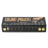 Fonte de alimentação de pedal de efeitos de guitarra Caline CP-04 com 10 saídas DC isoladas para efeitos de guitarra de 9V 12V 18V