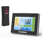 ELEGIANTEOX-9908タッチ屋内屋外気象台目覚まし時計カレンダーワイヤレスセンサー予測温度計湿度計