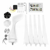 48V 800W Wind Turbine 3/5 Blades White Wind Generator With Charge Controller 