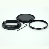 غطاء عدسة تصفية LINGLE 52 مم UV مع حلقة اتصال وحقيبة تخزين لكاميرا Gopro Hero 5 Black