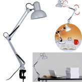Flexibele Swing Arm Klem Montage Lamp Kantoor Studio Thuis E27/E26 Witte Tafel Bureau Licht AC85-265V