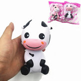 Vaca bebé y esponjosa de 14cm de alto, sube lentamente con embalaje, pertenece a la colección de animales. Un regalo decorativo para niños