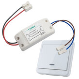 Kit de interruptor de luz sem fio KTNNKG + Controle remoto sem fio universal KTNNKG 433MHz Painel de parede RF transmissor 86 com 1 botões