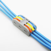 Conector de cable eléctrico de bloque de terminal de alambre universal PCT-3 de 3 pines y conexión docking colorida