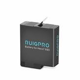 Bateria LiPo Ruigpro de 1220mAh para câmera esportiva Gopro Hero 5/6/7 Acessórios