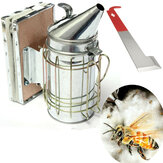 Stainless Steel Bee Hives Smoker Large Beekeeping Equipment With Hanging Hook