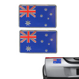 2 шт. Алюминиевый сплав 3D Значок с флагом Австралии, наклейка с узором эмблемы, украшение