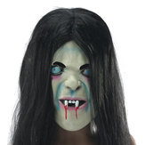 Maschere per il viso intero in lattice con lunghi capelli spaventosi Halloween SADAKO Spettro di Hallowmas