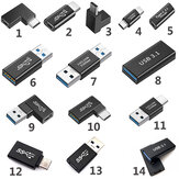 محول USB3.0 USB3.1 إلى نوع C يدعم محول 5-10 جيجابت 5A محول صوت وفيديو جاك محول طاقة موصل شحن موصل نوع C كابل تمديد للكمبيوتر المحمول والتابلت والهاتف