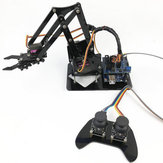 Braccio robotico 4DOF con telecomando PS2 autoassemblato con servomotori MG90s per la programmazione UN R3