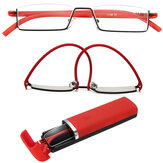 TR90 Flexible Colorful Reading Glasses Half Rim Presbyopic Glasses With Case 