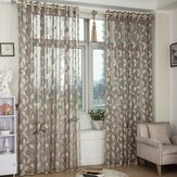 2 Panel Breathable Half Black-out Voile Sheer Curtains Bedroom Living Room Window Screening