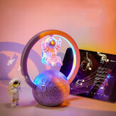 Lámpara de mesa con altavoz Bluetooth y estrella astronáutica flotante magnética, con luz nocturna LED RGB y ambiente, decoración de habitación regalo