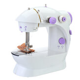 Máquina de costura portátil Mini com lâmpada, cortador de linha, mesa de extensão, máquinas de costura elétricas para bordado DIY