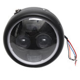 6.5 Inch Motorcycle Cafe Racer COB LED Projector Angel Eye Headlights Lamp