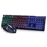 GTX300 104 klawisze podświetlane RGB super cienka klawiatura do gier i 2.4GHZ 1200DPI 3 przyciski USB optyczna mysz do gier