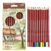 Bview 12 ألوان الفحم قلم رصاص Soft باستيل قلم رصاص صورة المشهد الخشبي المهنية فن الرسم الحبر الحبر للذوبان في الماء