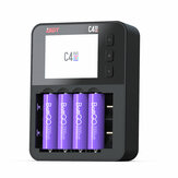 Caricabatterie intelligente ISDT C4 EVO 36W 8A 6 canali con uscita USB per batterie 18650 26650 26700 AA AAA