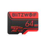 BlitzWolf®BW-TF2 Micro SD Card with Adapter Class 10 U3 Memory Card TF Card 32G 64G 128G 256GB for Camera UAV Recorder