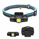 Wellen-Sensor-Kopflampe mit 180° breitem Bereich, 350 Lumen LED USB wiederaufladbarem Scheinwerfer, ideal für Outdoor-Aktivitäten wie Radfahren, Angeln und Abenteuer.