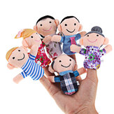 Engraçado família história fantoches de dedo gift set brinquedo para crianças bebê