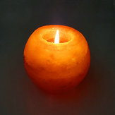 حامل شمعة كريستال هيمالايا ليلية طبيعي من صخرة ملح الشاي الهوائية المنقية للهواء للطاولة
