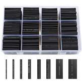 650pcs Heat Shrink Tubing Black Ratio 2:1 Insulation Protection Flame Retardant Heat Shrink Sleeving Wrap Car Electrical Cable Wire Kit Set in a Clear Plastic Box 8 Size