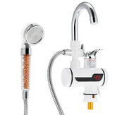 Robinet électrique numérique 220V 3000W avec prise EU, chauffage instantané rapide, robinet eau chaude/froide pour salle de bains et cuisine avec chauffe-eau pour l'hiver et douche