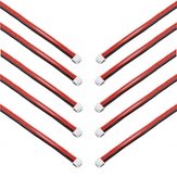 10 Piezas 2,54XH 22AWG 13CM 2S Cable de equilibrio de 3 pines de alambre de silicona para baterías Lipo
