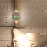 Luce notturna a LED Corpo umano Sensore a infrarossi lampada Luce dell'armadio con tempo Display