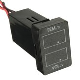 トヨタカムリカローラのLEDデジタル電圧計電圧温度計
