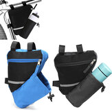 Αδιάβροχη τσάντα ποδηλάτου με μεγάλη χωρητικότητα, τριγωνική τσάντα για το πλαίσιο ποδηλάτου με κάτοχο μπουκάλι νερού και καλάθι αποθήκευσης