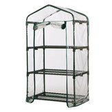 69x49x126 سنتيمتر Apex Roof 3-Tiers Garden Greenhouse Hot Plant House Shelf Shed Clear PVC التغطية
