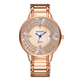 BAOSAILI BSL1036 Glänzende Damen Armbanduhr Herz Imitation Diamant Quarzuhr