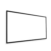 120 hüvelykes HD hordozható projektorvászon fehér műanyag egyszerű függöny HD 16: 9 vetítési arányhoz moziba, otthoni színházba belső és kültéri használatra