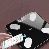 Mrosaa Digitale intelligente APP Gewichtswaage Elektronische Körperfettwaage Smart BMI Waage LED Kabellose Gewichtswaage APP-Steuerung