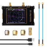 SAA-2 NanoVNA V2 50kHz - 3GHz Analisador de rede de vetor 3G de tela grande de 3,2 polegadas SAA-2 NanoVNA V2 Antena Analisador de ondas curtas HF VHF UHF Medida Duplexer Filte