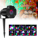 10 Patterns 6W LED Garden Snowflak Lawn Projection Lamp Outdoor Lamp for Christmas      