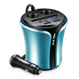 HSC 108D Gray Blue Car Charger With Digital Voltage