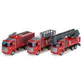 1:48 Xe tải cứu hỏa xe tải trả lại đội cứu hỏa bình vôn chữa cháy nâng hạng đội hình vận động xe đồ chơi