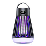 AGSIVO Lampe électrique sans fil à LED avec affichage digital, lampe anti-moustiques et piège à mouches avec batterie rechargeable pour une utilisation en intérieur et en extérieur