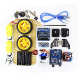 Vermeidungsverfolgungsmotorsmart-Roboter-Auto-Chassis-Kit Geschwindigkeitsencoder-Batteriebox 2WD 4WD Ultraschallmodul für Ardino-Kit