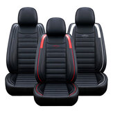 Capas de assento de carro universal de 5 lugares, almofada de assento de couro PU Deluxe, cobertura completa do conjunto